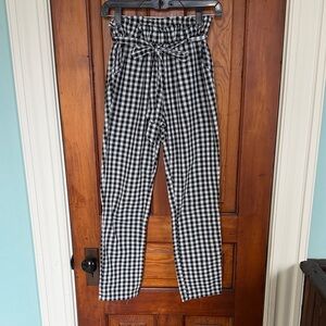 Zaful Black and White Checkered Pants